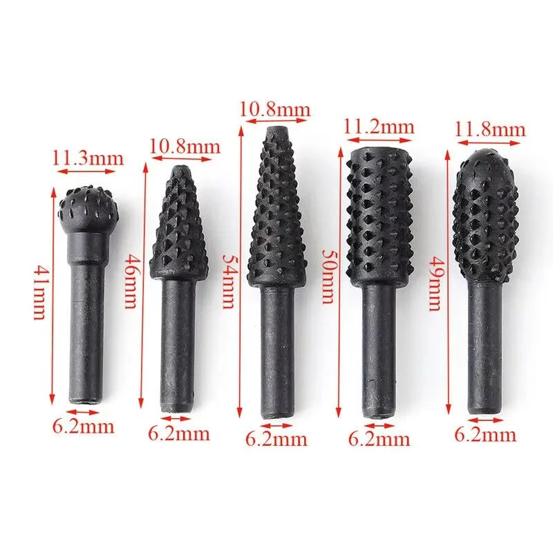 5PCS Drill Set Woodworking Knives Wood carving Tools Woodworking Woodworking Cutting Tools WorkDrill Set Qme 5pcs