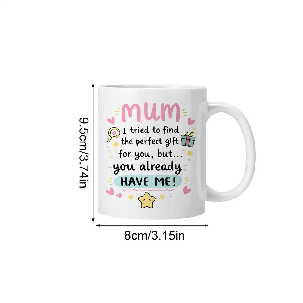Funny Coffee Mug Ceramic Non Slip Table Decor Cute Milk Cup Mom Home Qme CN A 350ml
