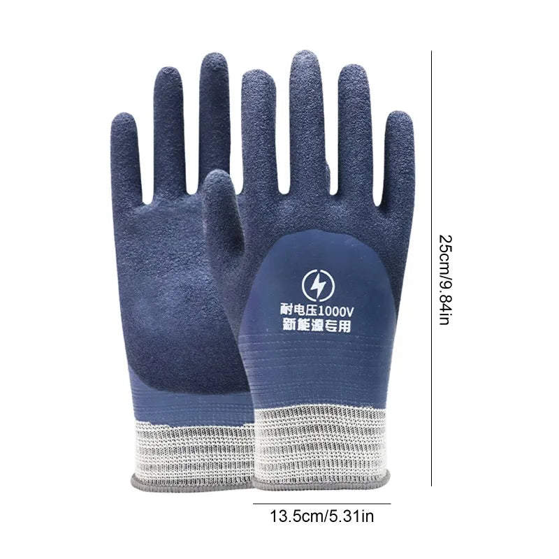 1PCS 400V Insulated Gloves Electrician Shockproof Low Voltage New Energy Vehicle Maintenance Live Working 400V Rubber Gloves Qme 400V
