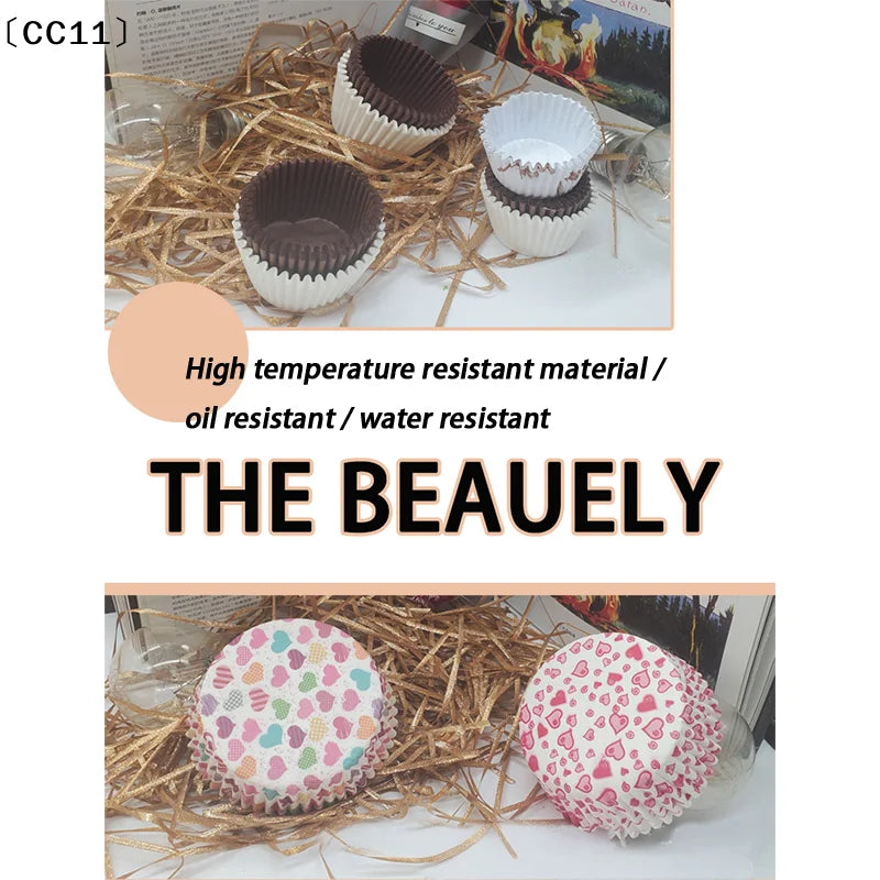 High-temperature Resistant Baking Chocolate Paper Cups Bread Cake 100 Qme