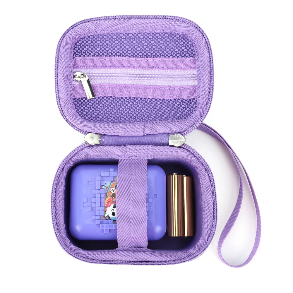 Storage Bag Anti-scratch EVA Hard Carrying Case Shockproof Anti-Drop with Lanyard&Hand Strap for Bitzee Virtual Electronic Pet Qme