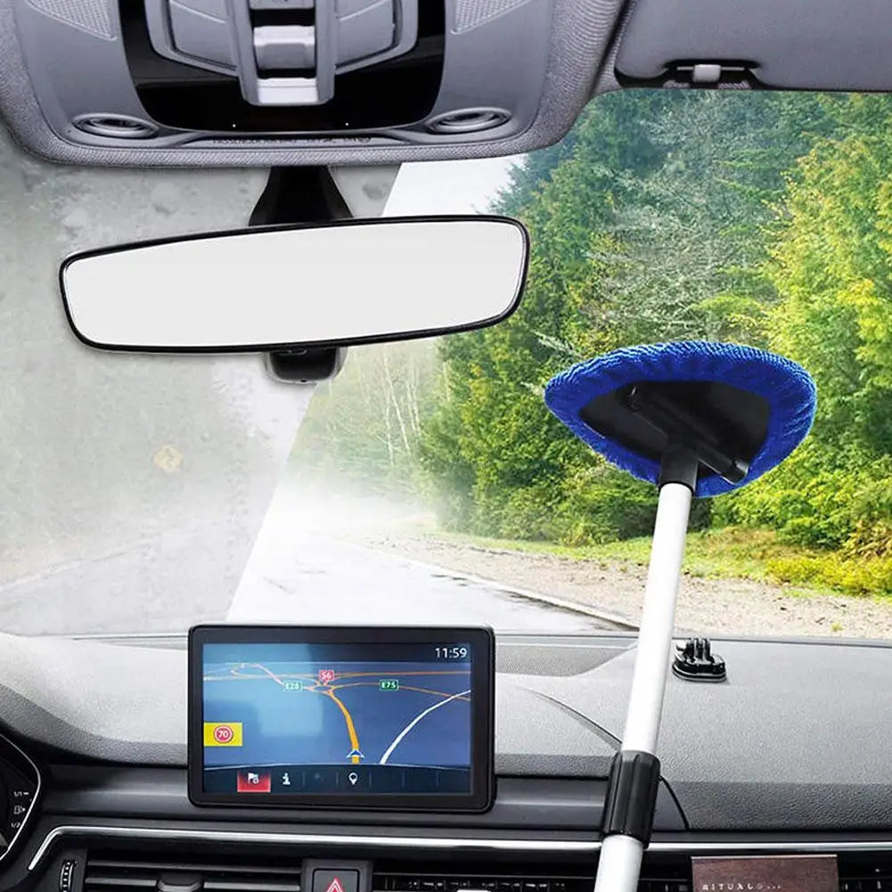 Car Windshield Cleaner Tool Bonnet Microfiber Cloth Inside Cleaning Qme