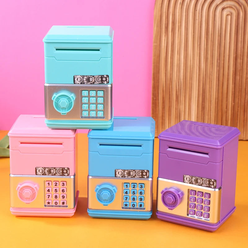 ATM Mini Cash Saving Money Box Password Children's Piggy Bank Qme