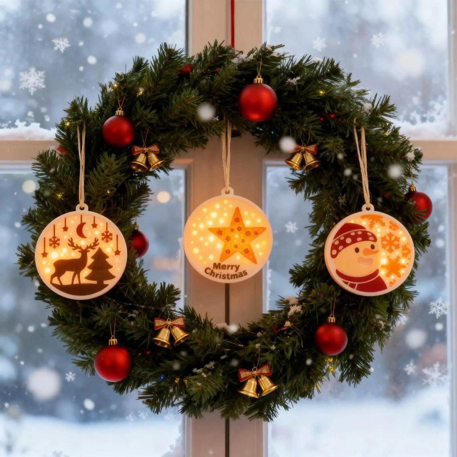 Pendant Silicone Mold 3 Reusable Easy Release Reindeer Snowman Sign Qme