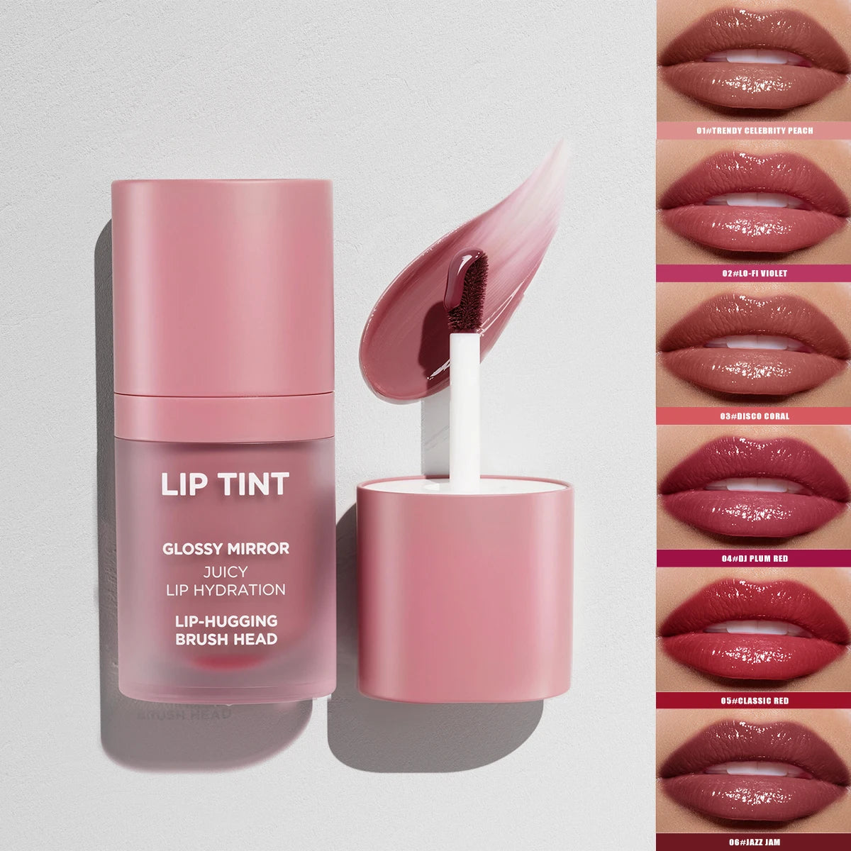 6 Colors Matte Velvet Lip Gloss Waterproof Non-stick Cup Long Lasting Moisturizing Lipstick Full Hydrating Lip Tint Daily Makeup Qme