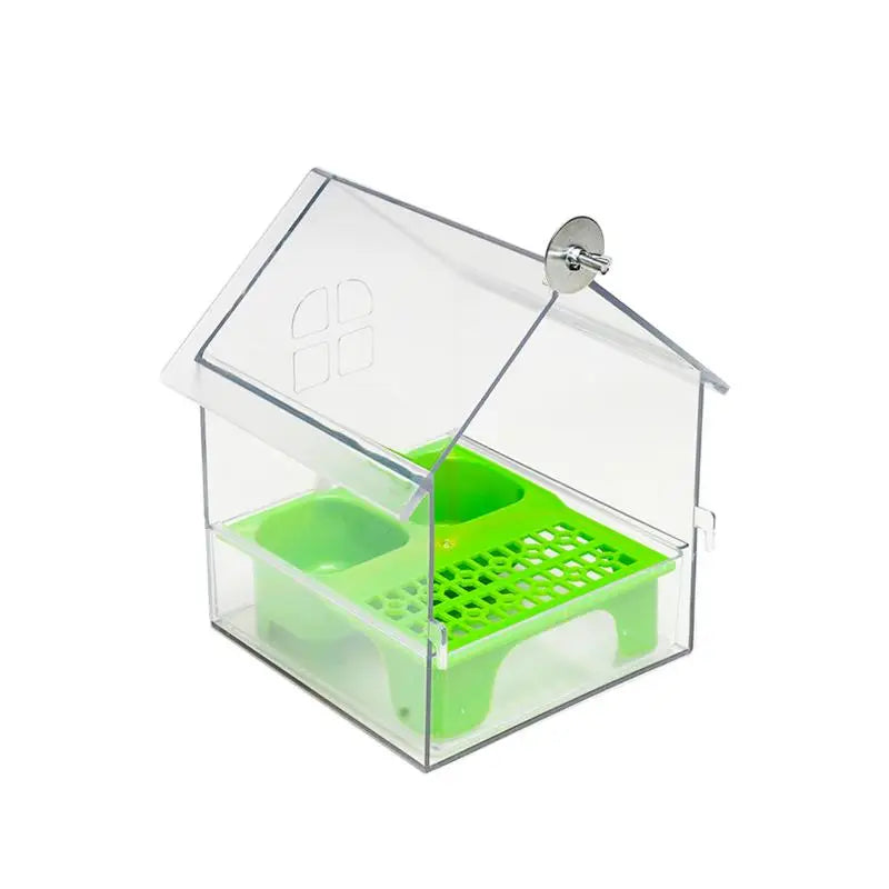 Hanging Parrot Feeder Prevent Scattering Bird Feeding Bowl Qme