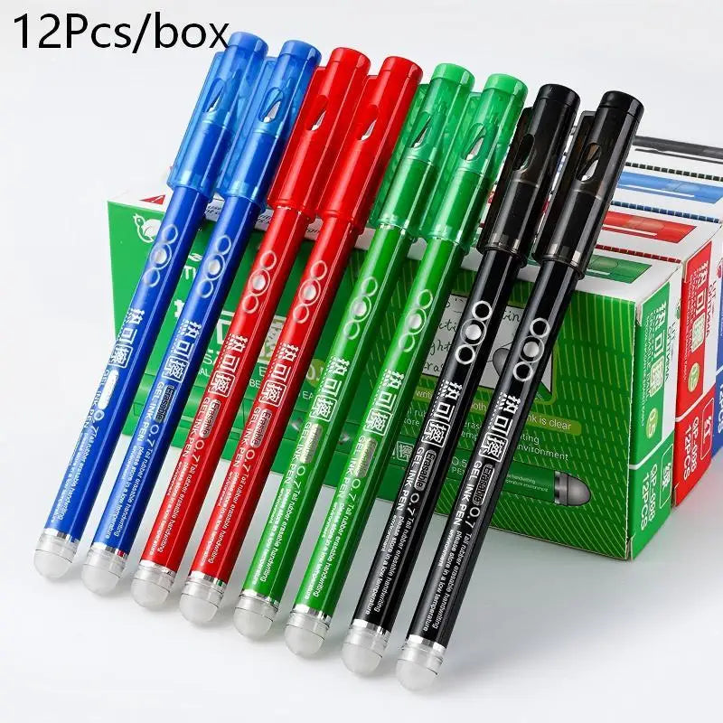 Heat Erasable Pen Gel Pens Nib Colored Smooth Writing School Office Qme