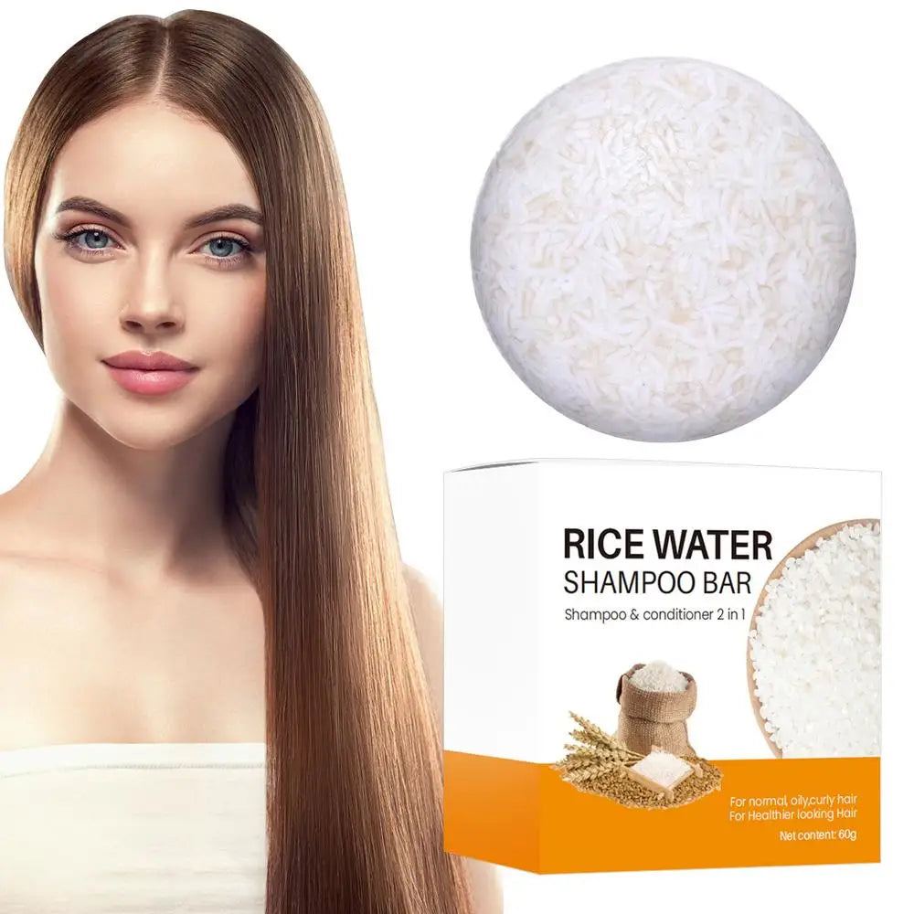 Rice Shampoo Bar Natural Organic Soap Hair Growth Deep Cleansing Qme ALOE China Mainland