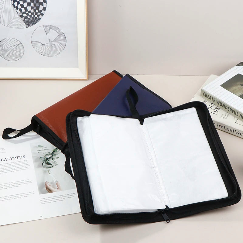 CD Sleeve Wallet Album Hard Box DVD Disc Carry Case Cover 80 PU Qme
