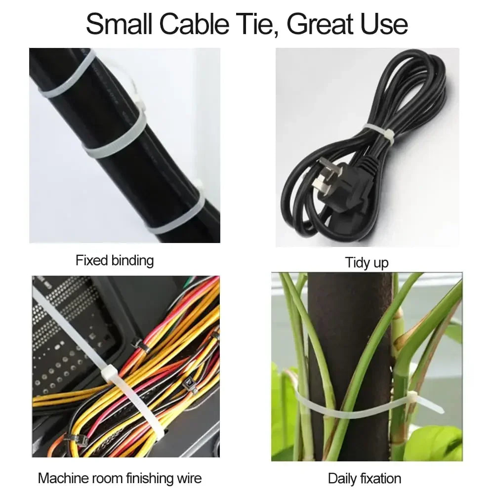 Plastic Clamping Collar Cable Tie Clamping Scratch Cable Attache Cable Velcro Self Locking Nylon Cables Ties Fastening Width 2.5 Qme
