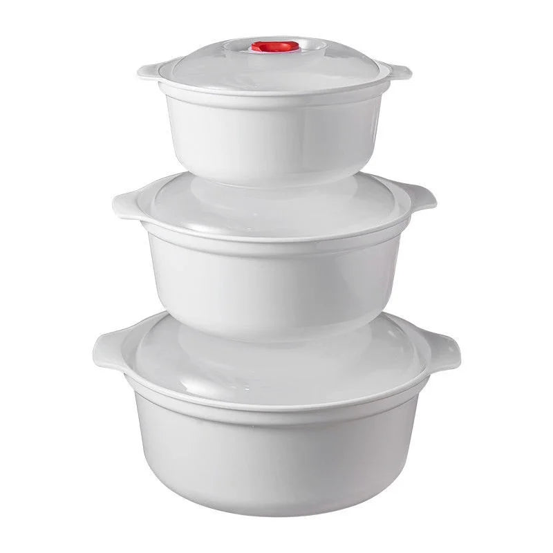 Microwave Heating Bowl Plastic Special Box Heated Fresh-keeping Lid Environmentally Friendly Food-grade Kitchen Tools Qme 3pcs mixed