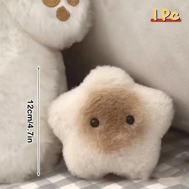 Squeaky Capybara Star Plush Doll Cartoon Designed Keychain Pendant Qme