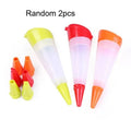 Cake Decoration Pen, Silicone Food Writing Detachable DIY Cake Sugar Coating Pen Chocolate Cake Qme Random Color 2pcs