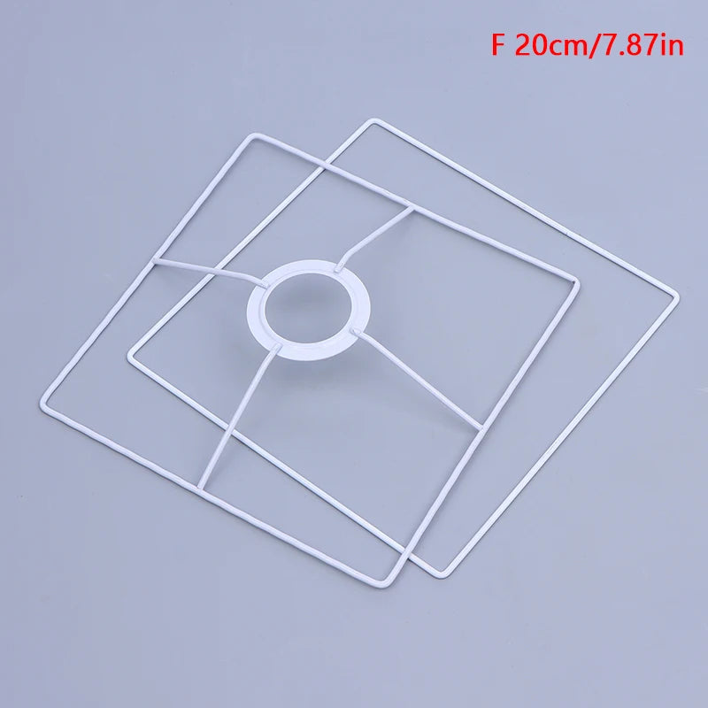 1Set Cylinder Vintage Lampshade Lamp Iron Lamp Frame Shade Accessories For E27 Lamp Socket Chandelier Qme F