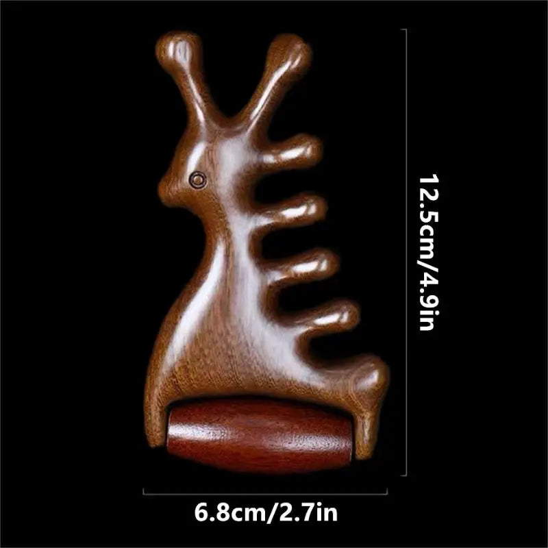 Wooden Massage Comb Head Meridian Scalp Combs Face Eye Shoulder Neck Qme