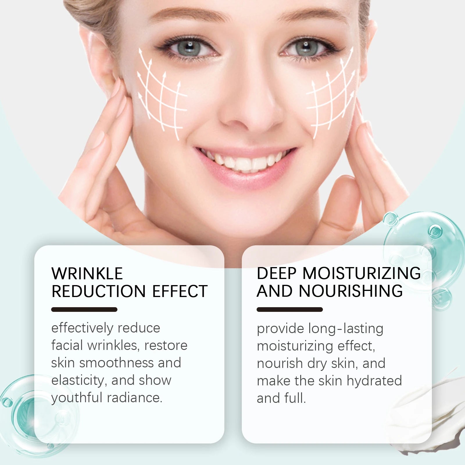 Collagen Firming Facial Cream Renewal Deep Nourish Reduce Dark Spots Freckles Brightening Smooth Skin Lifting Firming Cream Qme