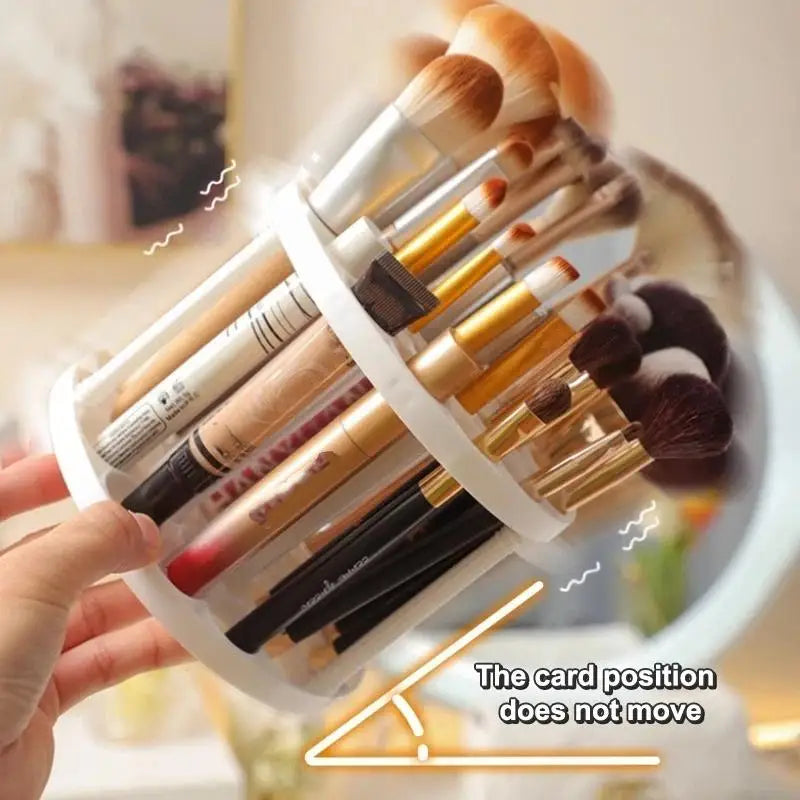 45 Slot 360 Degree Rotating Cosmetic Brush Holder Large Clear Makeup Qme
