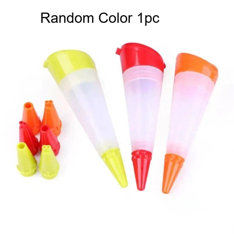 Cake Decoration Pen, Silicone Food Writing Detachable DIY Cake Sugar Coating Pen Chocolate Cake Qme Random Color 1pc
