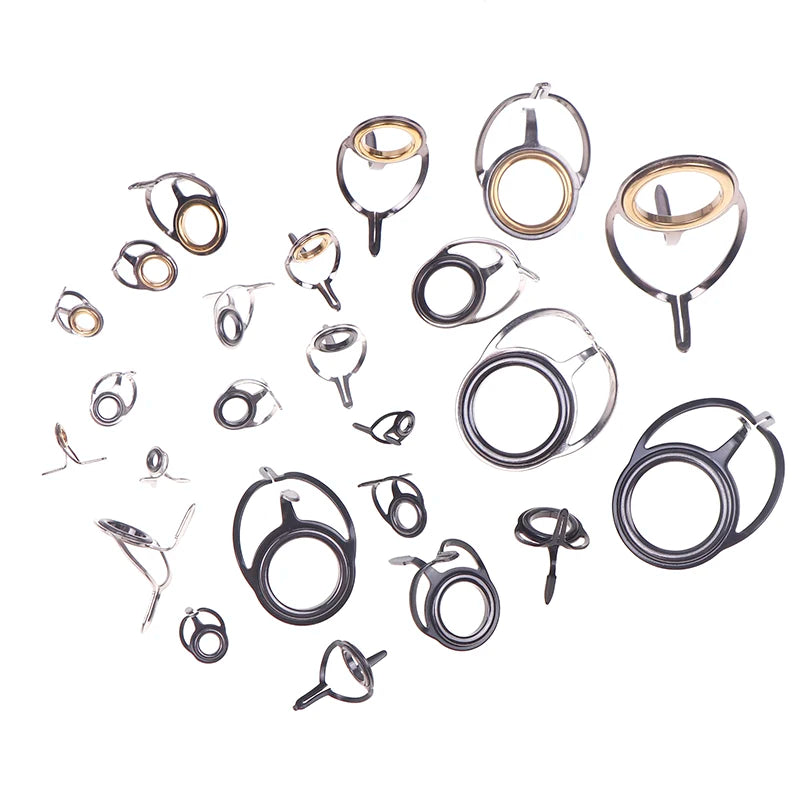 Fishing Tackle Stainless Steel Repair Rod Guide Ring Tip Pole Circle Qme