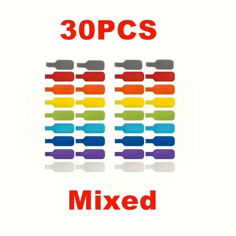 Colored Label Cable-Ties Durable Wiring Accessory Wire Sorting Marking Tool for Indoor Home Circuit Arrangement Qme 30Pcs 4.5x2CM