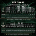 Nailpop Dual Forms Sandwich 15 Shapes Oval Long Clear Nail Molds Qme LONG Oval120 pcs