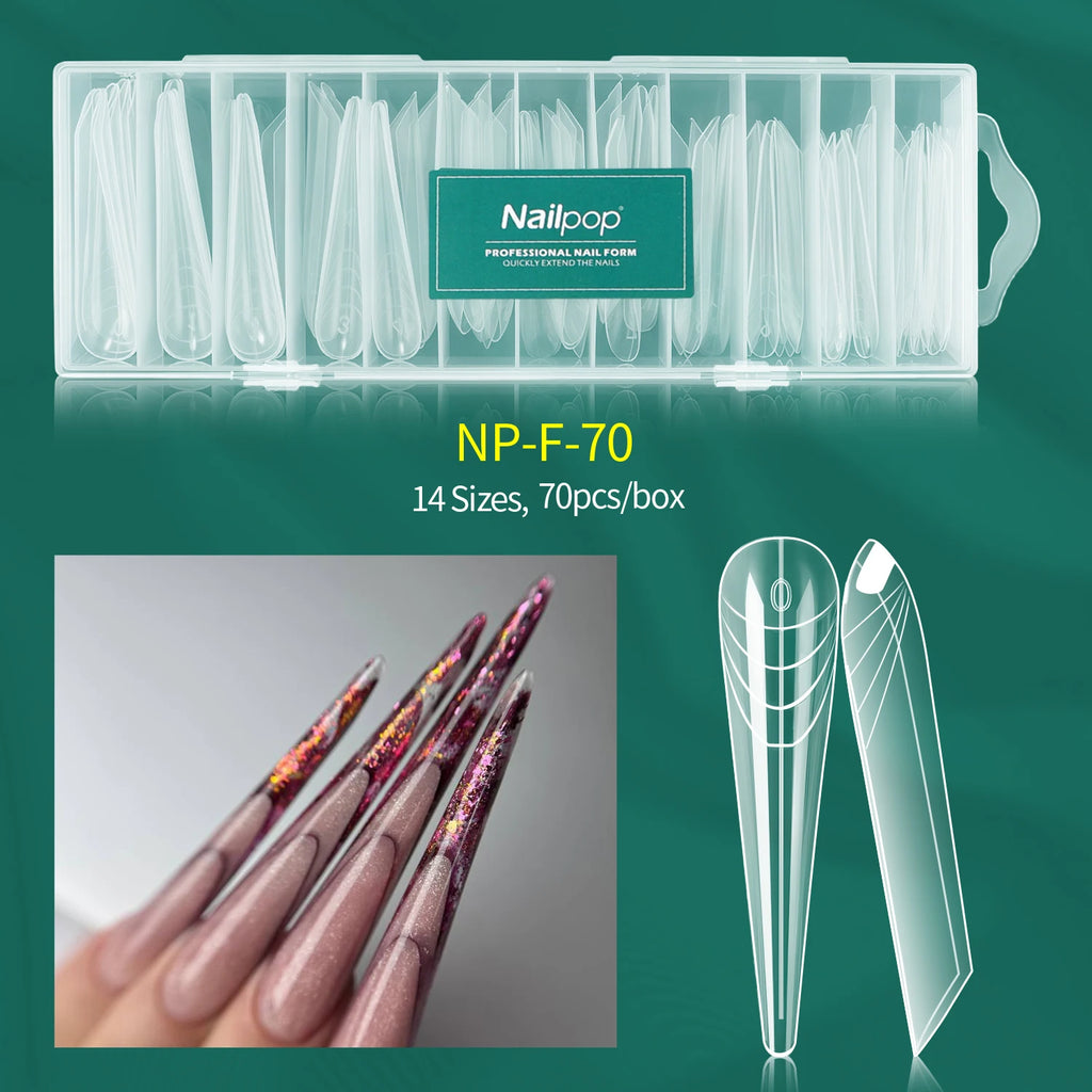 Nailpop Dual Form Molds Multiple Shapes Available Full Coverage Qme NP-F-70