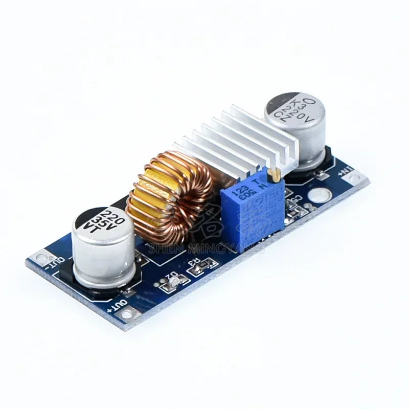 5A XL4015 DC-DC 4-38V To 1.25-36V 24V 12V 9V 5V Step Down Adjustable Power Supply Module LED Lithium Charger with Heat Sink Qme