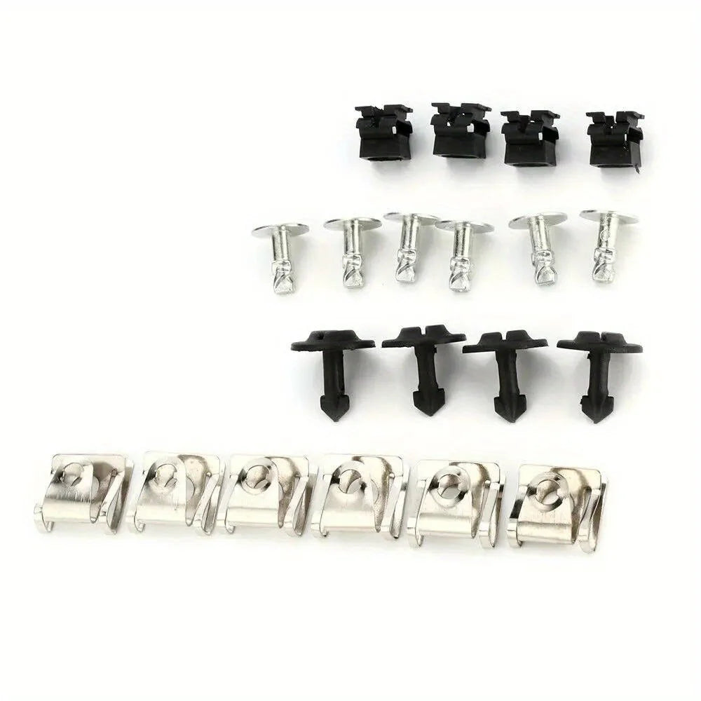 Engine engine hood screw kit, floor panel lower cover clamp accessory set, compatible with A4, A6, A8, TT Qme