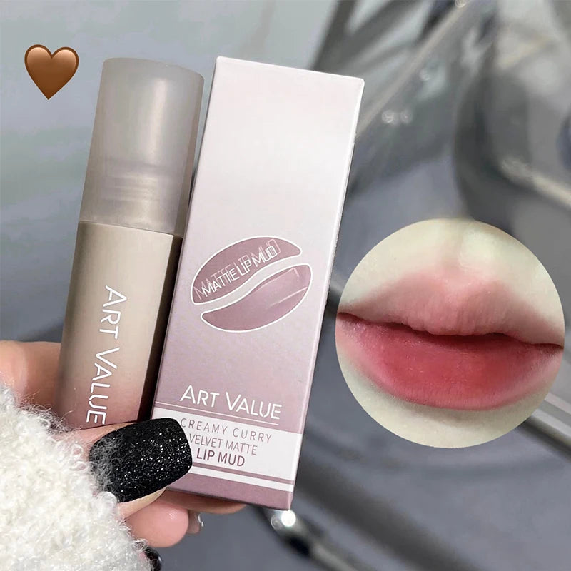 Sexy Long Lasting Velvet Matte Lip Gloss Liquid Lipstick Lip Makeup Women Beauty Red Nonstick Cup Waterproof Lip Gloss Tint Qme