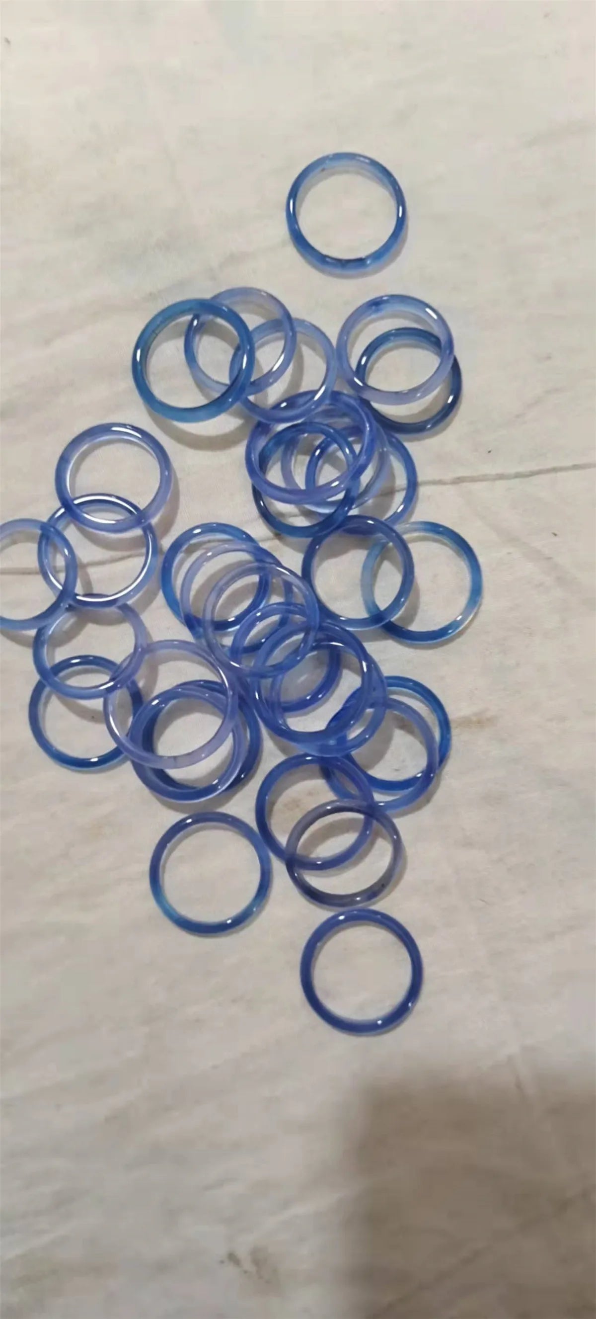 Chinese Style Imitation Natural Glass Ring Ancient Court Fashion Minimalist Couple Ring Glass Jewelry Charming Gift Wholesale Qme 1 piece 6