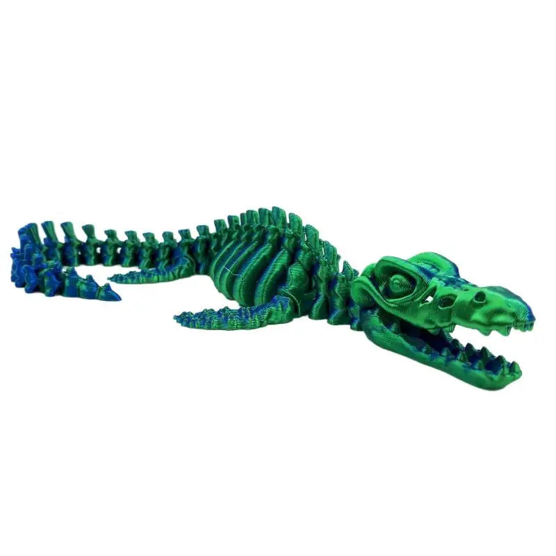 Fins Mosasaurus Skeleton Aquarium Decoration Fish Tank Ornament DIY Qme A3