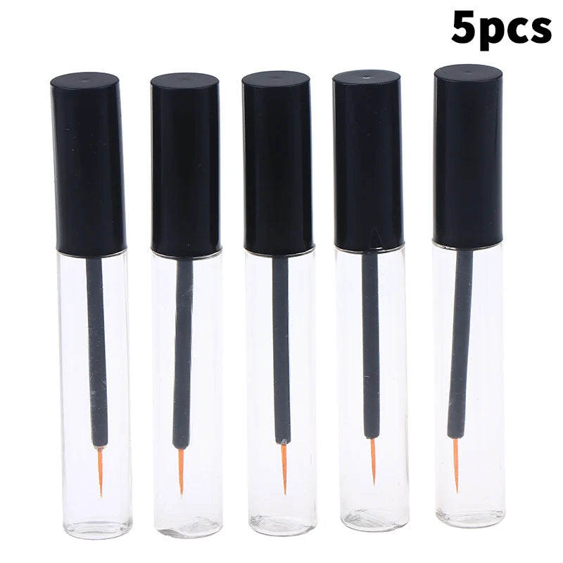 1 Transparent Empty Eyeliner Tube Refillable Container Eyelash Makeup Qme 5pcs