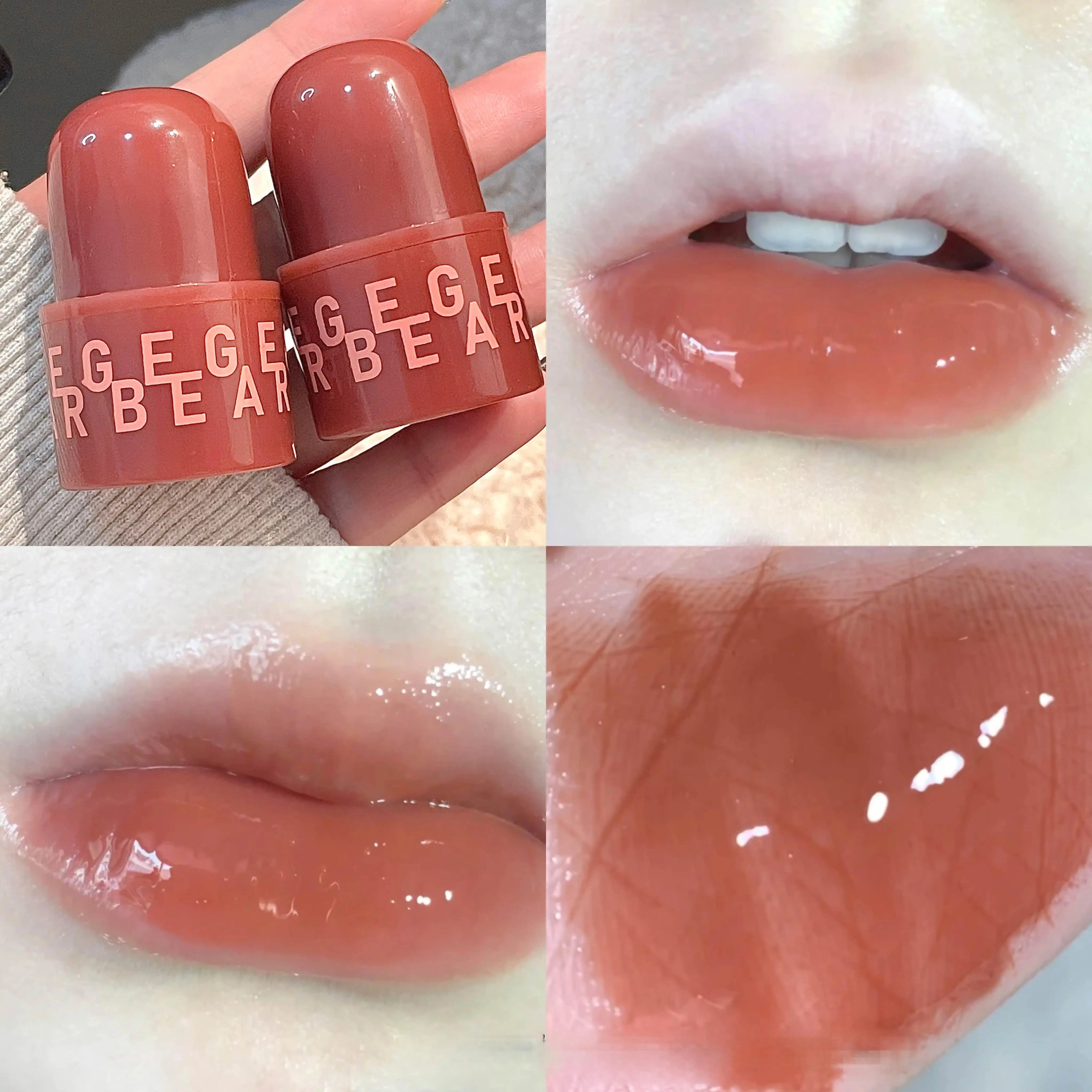 Gege Bear Jelly Lip Glaze Long-lasting Makeup Waterproof Gloss Qme GX1022-3