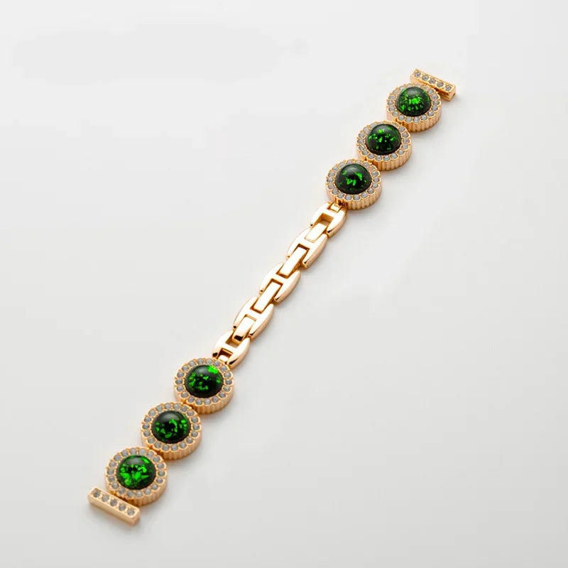 Sparkling Diamond Metal Watch Band For Apple iWatch Series 9 8 7 SE Luxury Jewelry Chain Wrist Strap Replacement Qme Champagne Green 42-44-45-49mm