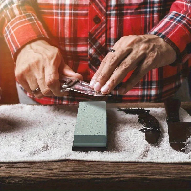 Grindstone, dual grit, essential tool for kitchen knives, industrial grinding and sharpening products Qme