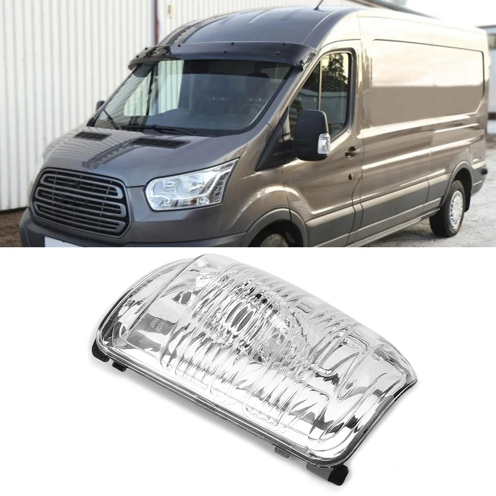 Backup Mirror Light Lens Exterior Rearview Door Wing Mirror Indicator Lens Clear Fits for Transit MK8 2014+ Indicator Lens Qme