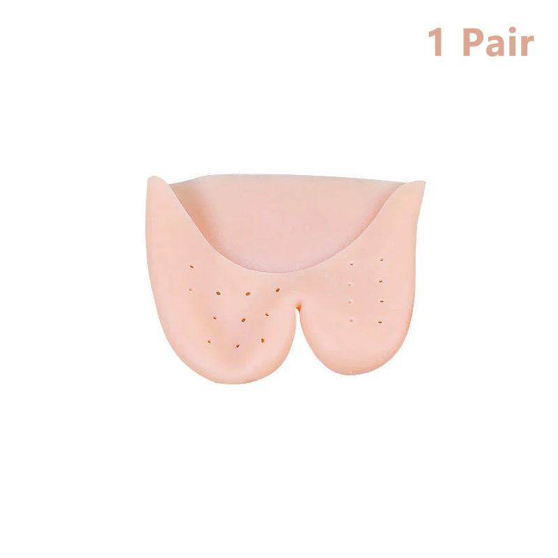 1 Pair Soft Forefoot Pads Silicone Gel Toe Protectors Soothing Qme Nude