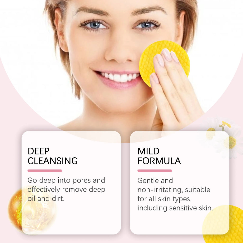 40pcs Turmeric Kojic Acid Facial Cleansing Pads Exfoliating Cleaning Remover Pores Dirt Moisturizing Daily Face Clean Skin Care Qme