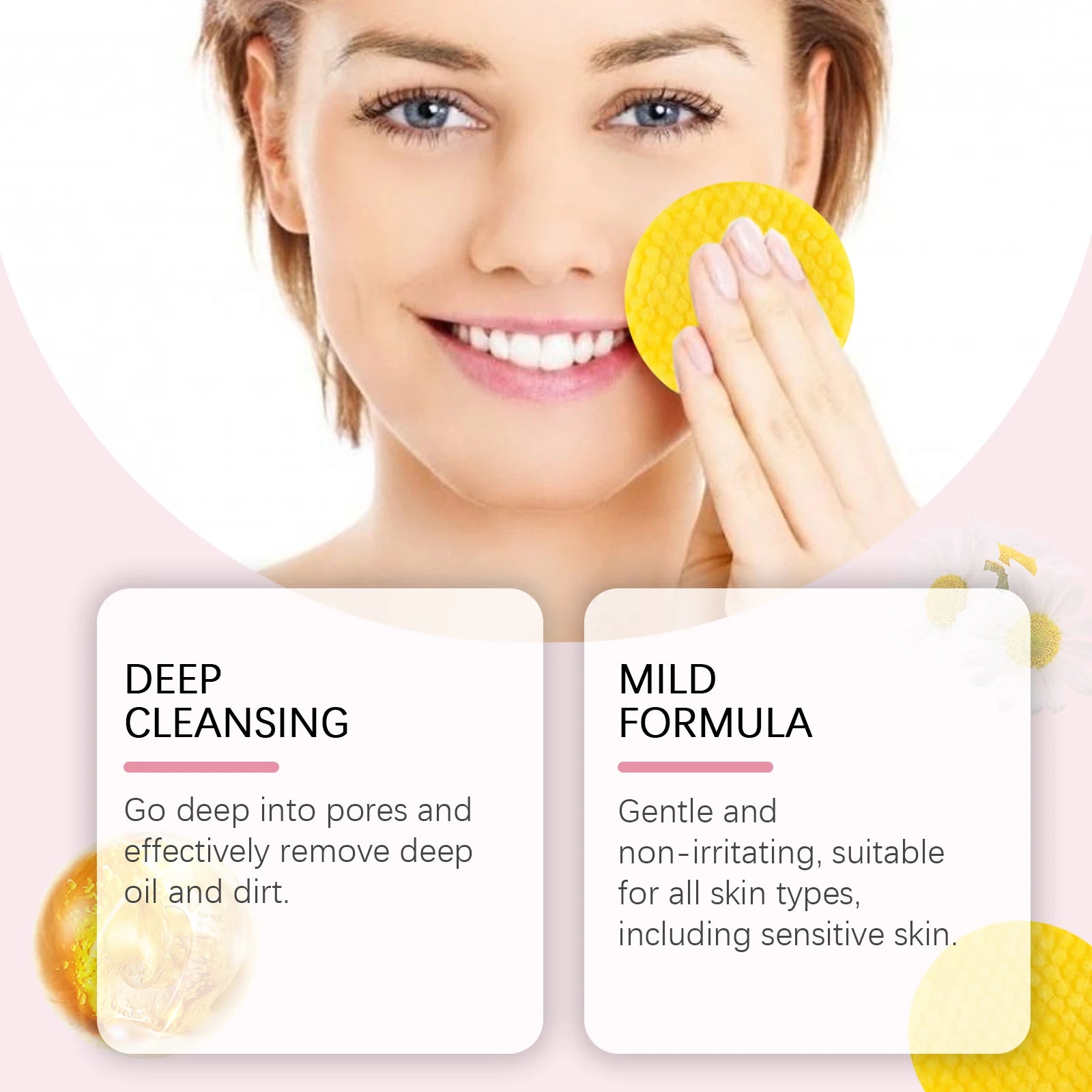 40pcs Turmeric Kojic Acid Facial Cleansing Pads Exfoliating Cleaning Remover Pores Dirt Moisturizing Daily Face Clean Skin Care Qme