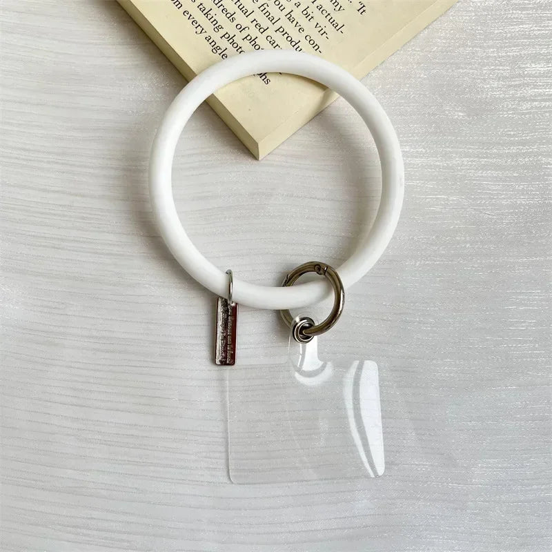 10pcs Anti - Lost Bracelet, Keychain Lanyard Strap, Soft Silicone Universal Hanging Ring for Mobile Phone Qme