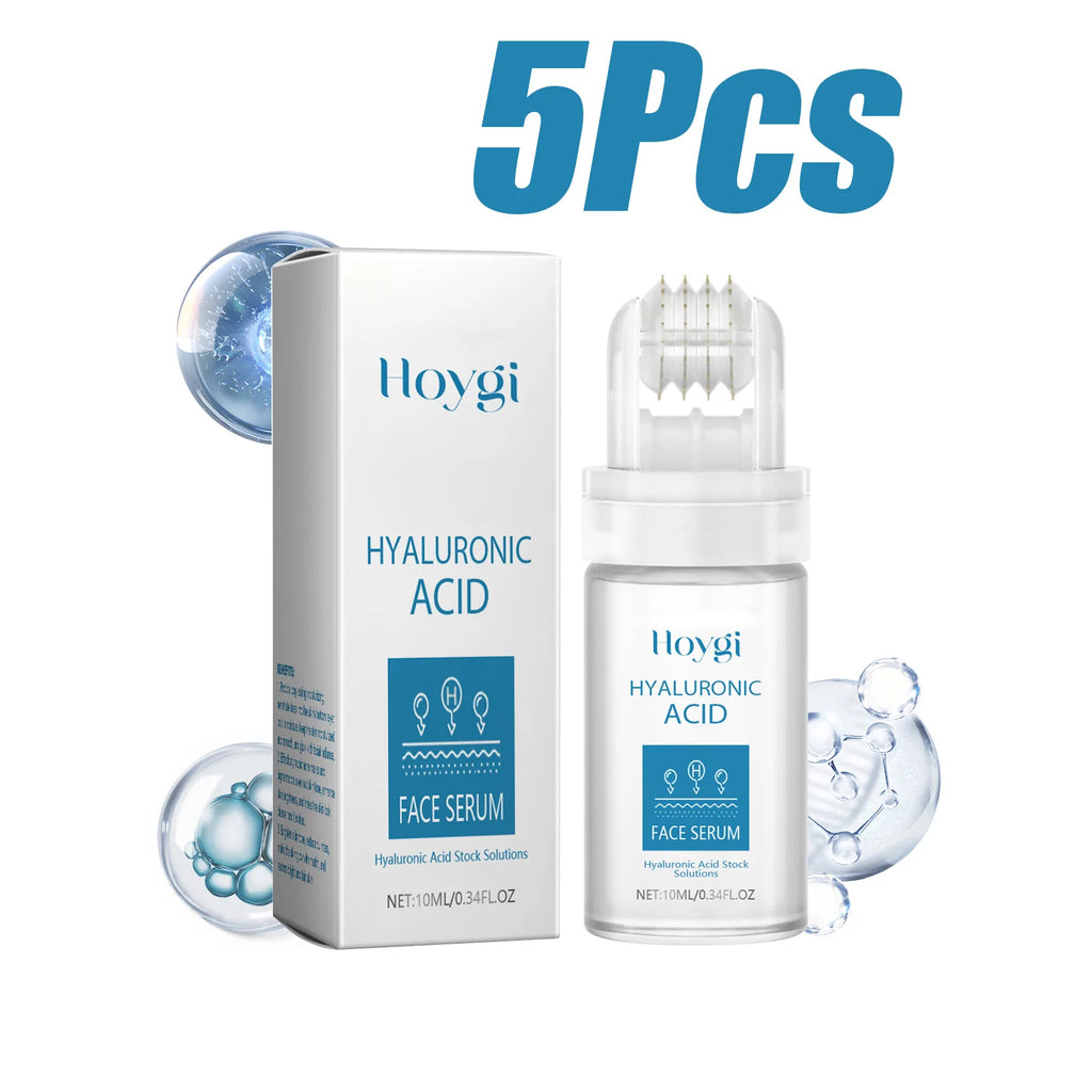 0.25mm Micro Needle Essence Hyaluronic Acid Microneedle Roller Facial Serum Hydrating Brightening Pore Refining Beauty Skin Care Qme 5 Pcs