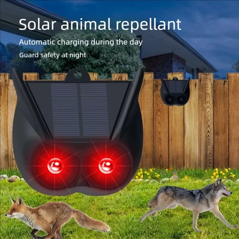 IP55 Waterproof Solar Animal Repellent Device Solar Powered Animal Repeller Wild Boar Rabbit Repeller Nighttime Deer Deterrent Qme