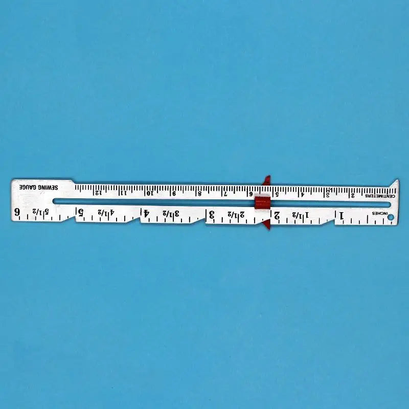 Metal Sliding Guage Sewing Measuring Tool Quilting Accessories Notions Qme C