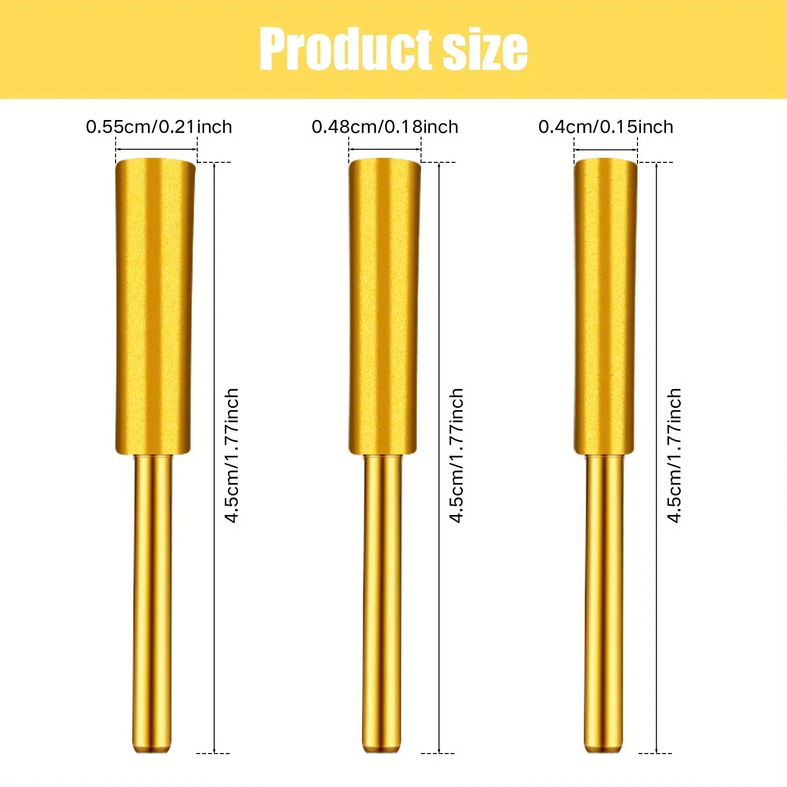 Chain saw sharpener electroplated burr stone file, durable chain saw grinding head kit, used for chain saw polishing Qme