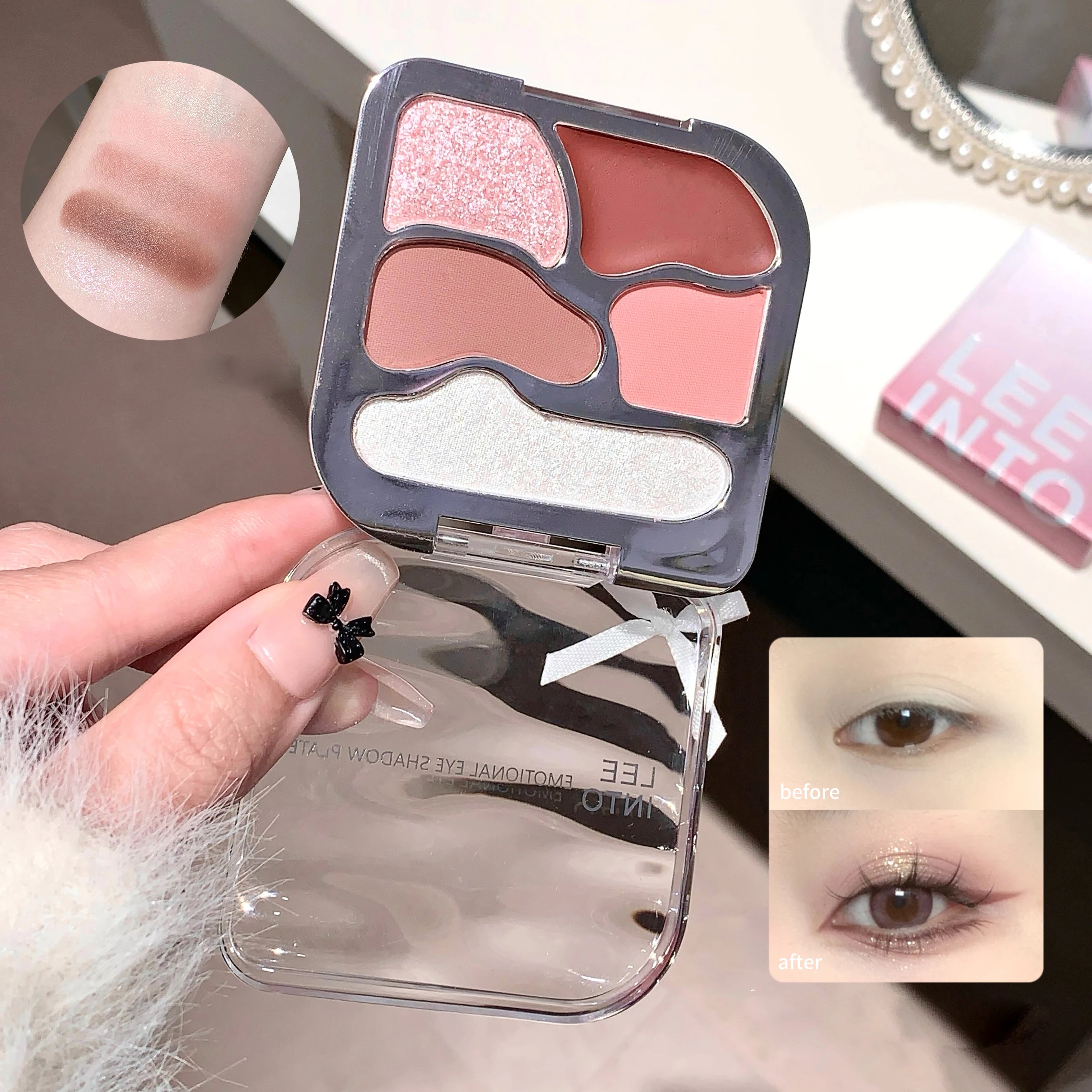 LEEINTO Five-color Comprehensive Eye Shadow Palette Matte Highlight Qme