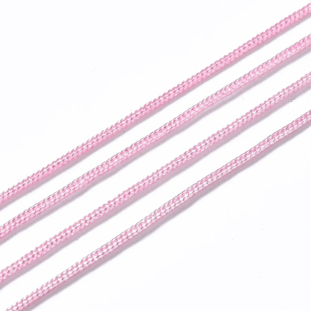 PandaHall 100m/Roll Nylon Thread Braided Chinese Knotting Cord for Jewelry Making, 0.8mm Hole String for DIY Bracelet Beading Qme