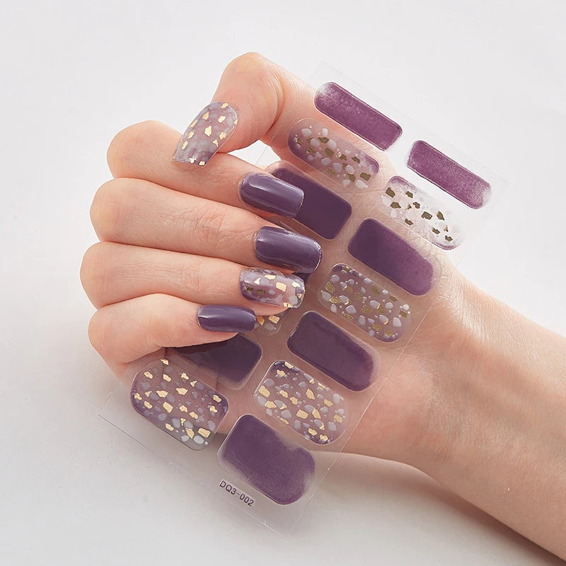 Nail Stickers Fashion Polish Self Adhesive Manicure Decoracion Strips Qme
