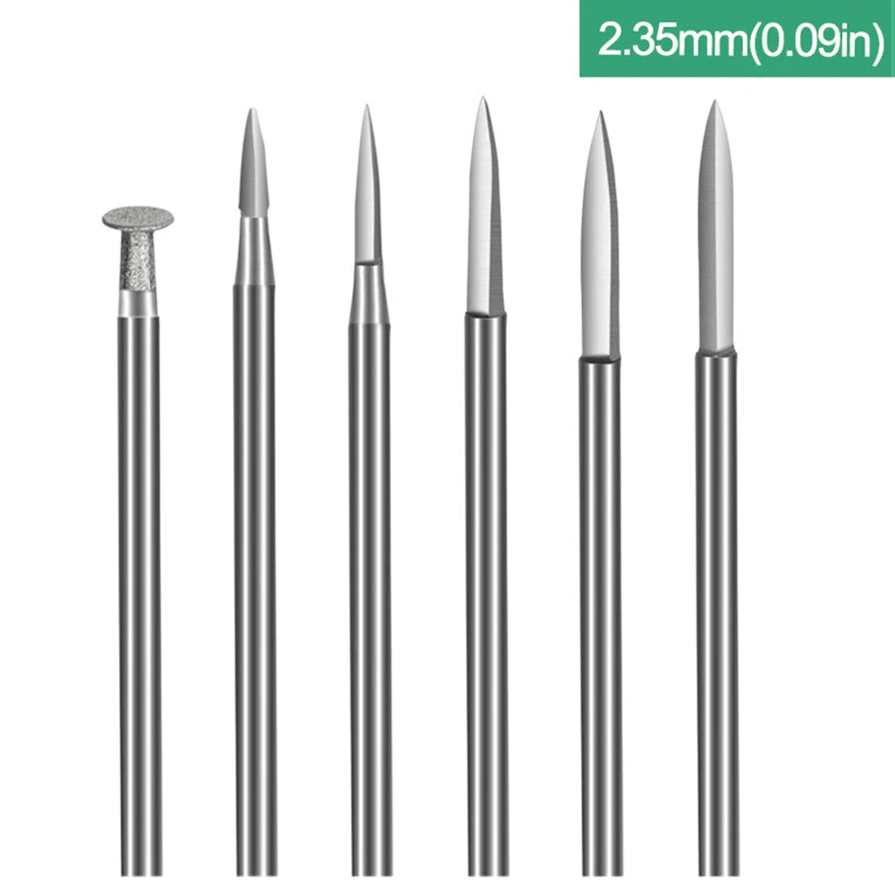 6Pc/set Wood Carving Drill Bits For Rotary Tool Engraving Crafts Grinding Tool 3mm Sculpting Tool Wood Carving Drill Bit Qme