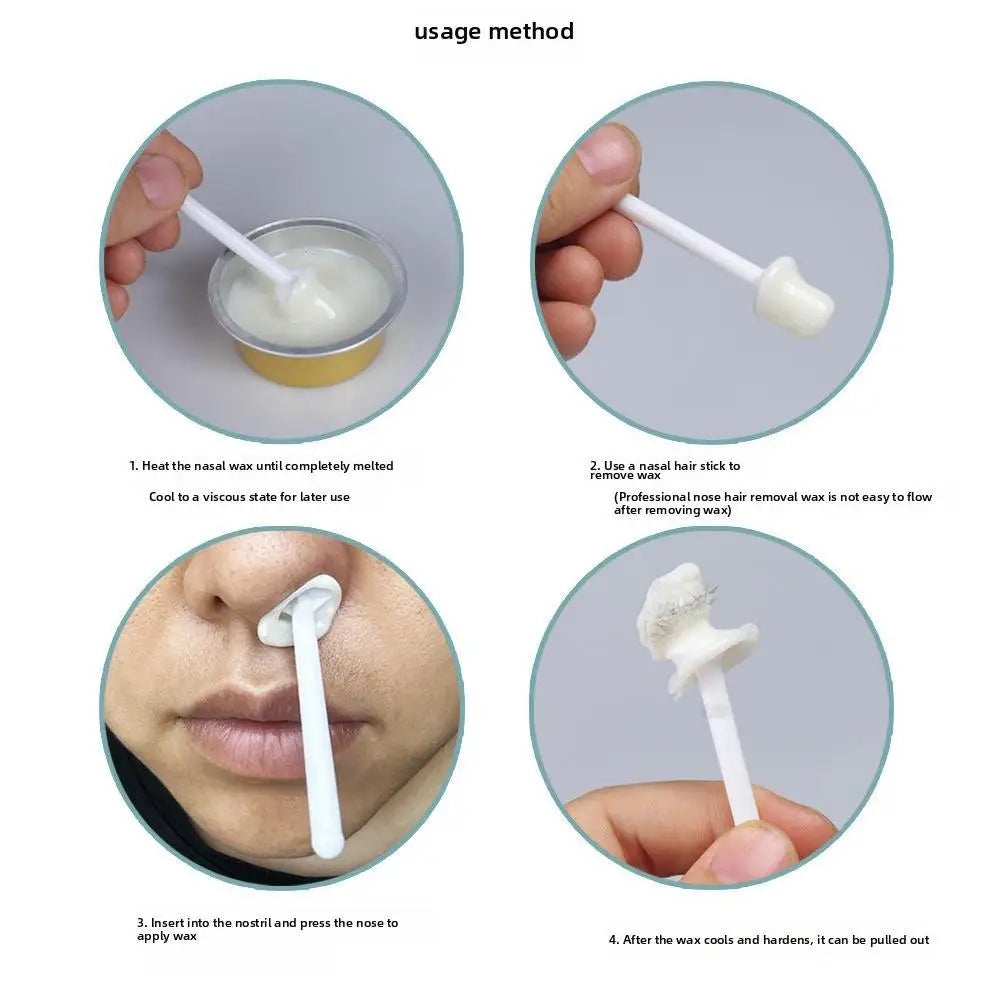 Portable Nose Wax Kit Painless Ear Nose Hair Removal Wax Kit Sticks Nail Wax Cleaning Nose Beauty 25g/50g For Men And Women Qme