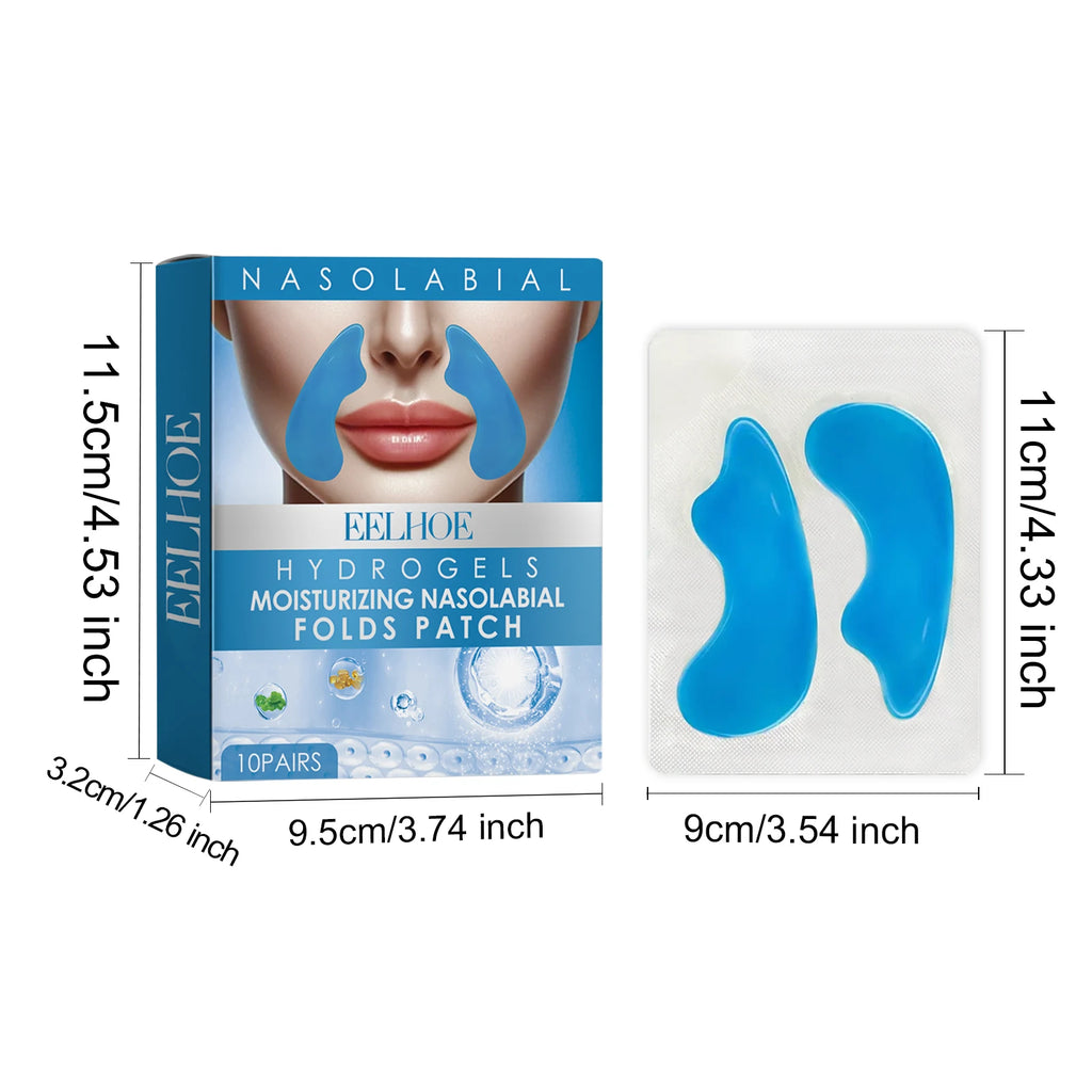 Moisturizing Nasolabial Folds Patch Lifting Firming Fade Fine Lines Facial Skin Moisturizing Hydrating Smile Lines Gel Patches Qme